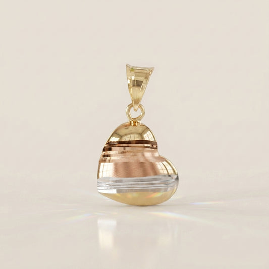 Dije Corazón en Oro Amarillo de 14K