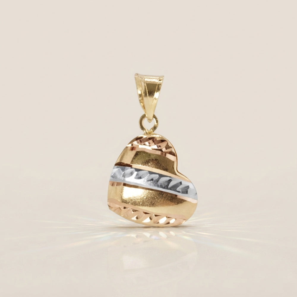 Dije Corazón en Oro Amarillo de 14K