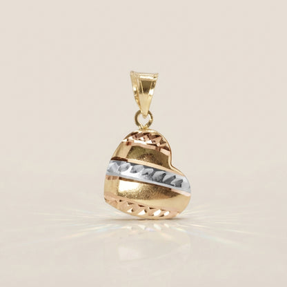 Dije Corazón en Oro Amarillo de 14K