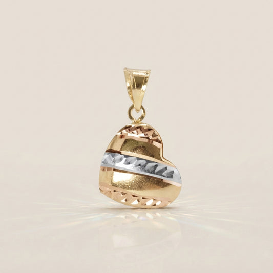 Dije Corazón en Oro Amarillo de 14K