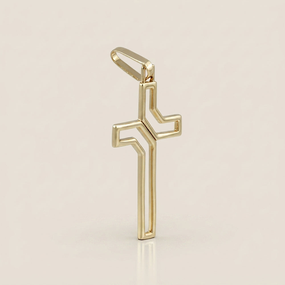 Dije Cruz en Oro Amarillo de 14K
