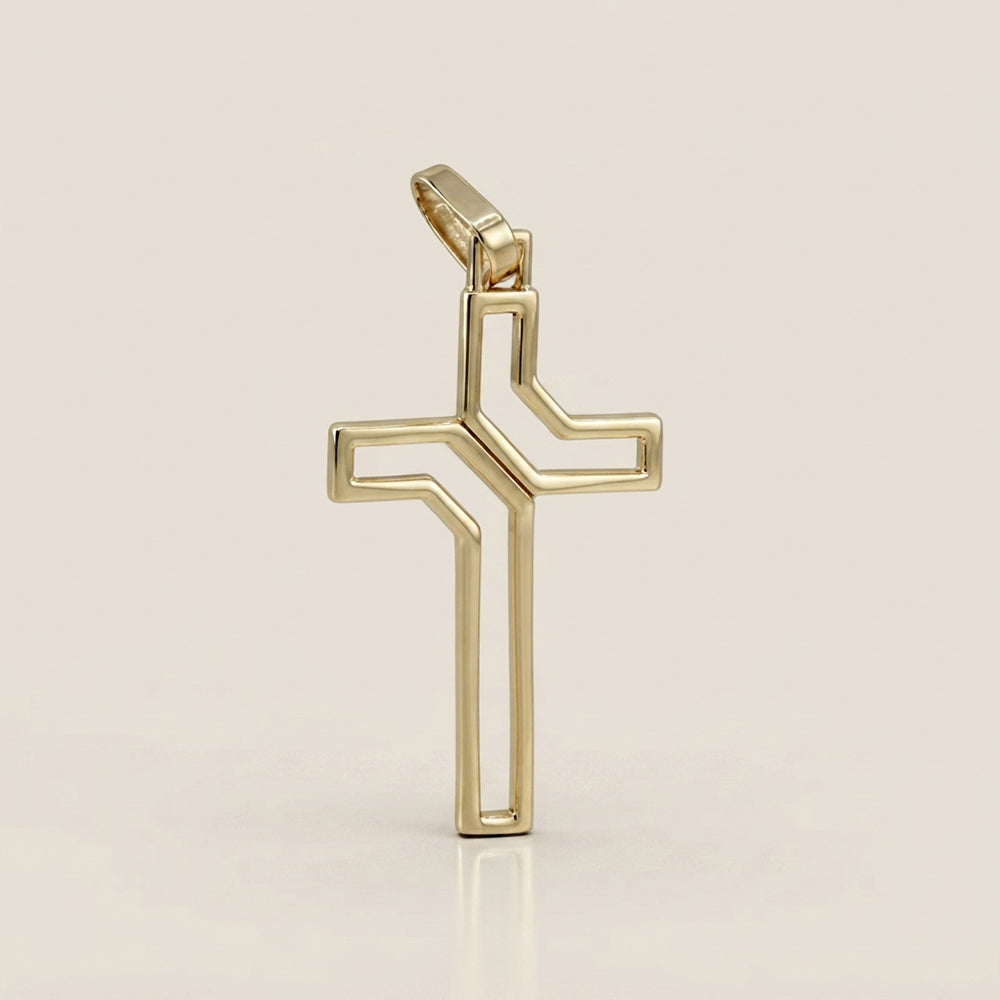 Dije Cruz en Oro Amarillo de 14K