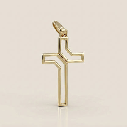 Dije Cruz en Oro Amarillo de 14K