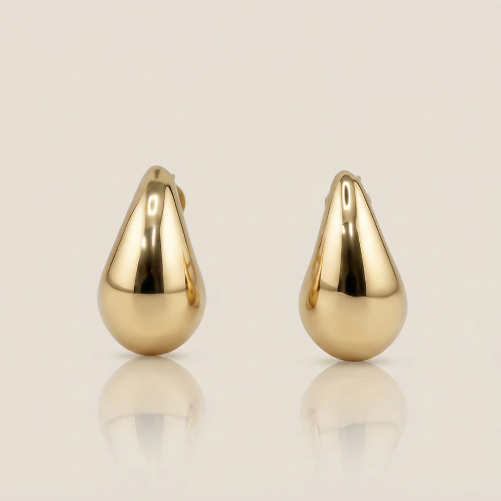 Aretes Gota en Oro Amarillo de 14K