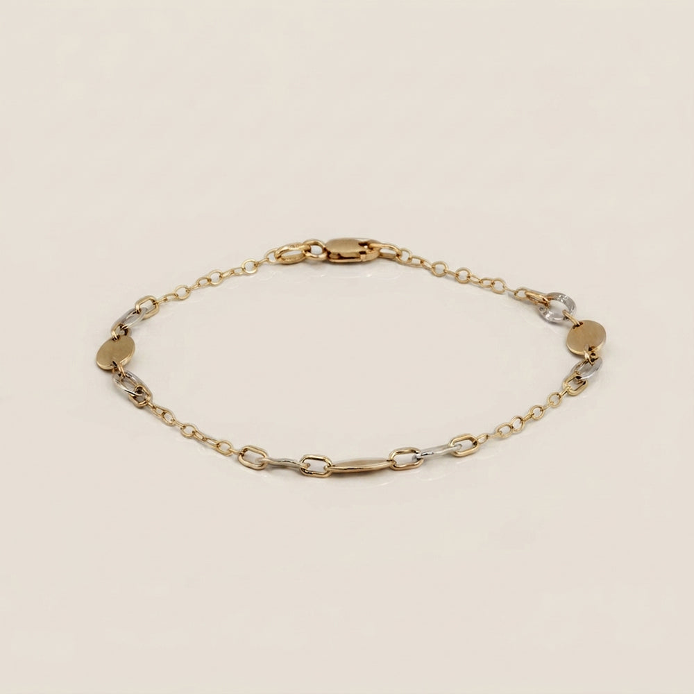 Pulsera Delgada Marquis en Oro Amarillo de 14K