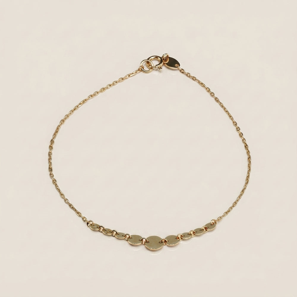 Pulsera Circulitos en Oro Amarillo de 14K