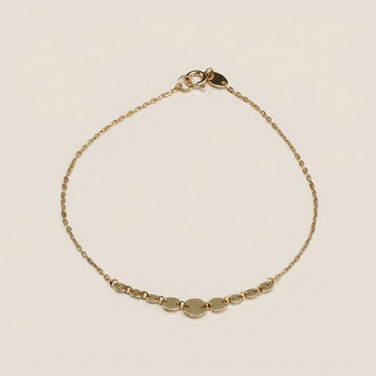 Pulsera Circulitos en Oro Amarillo de 14K