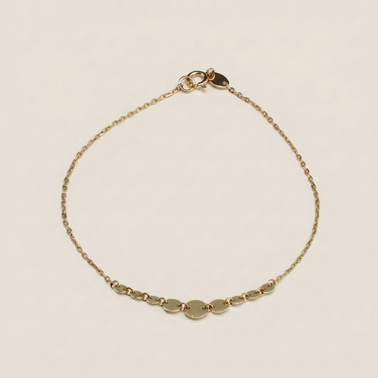 Pulsera Circulitos en Oro Amarillo de 14K