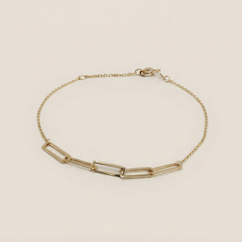 Pulsera Clip en Oro Amarillo de 14K