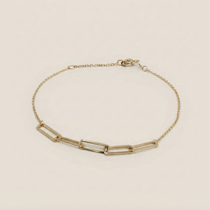 Pulsera Clip en Oro Amarillo de 14K