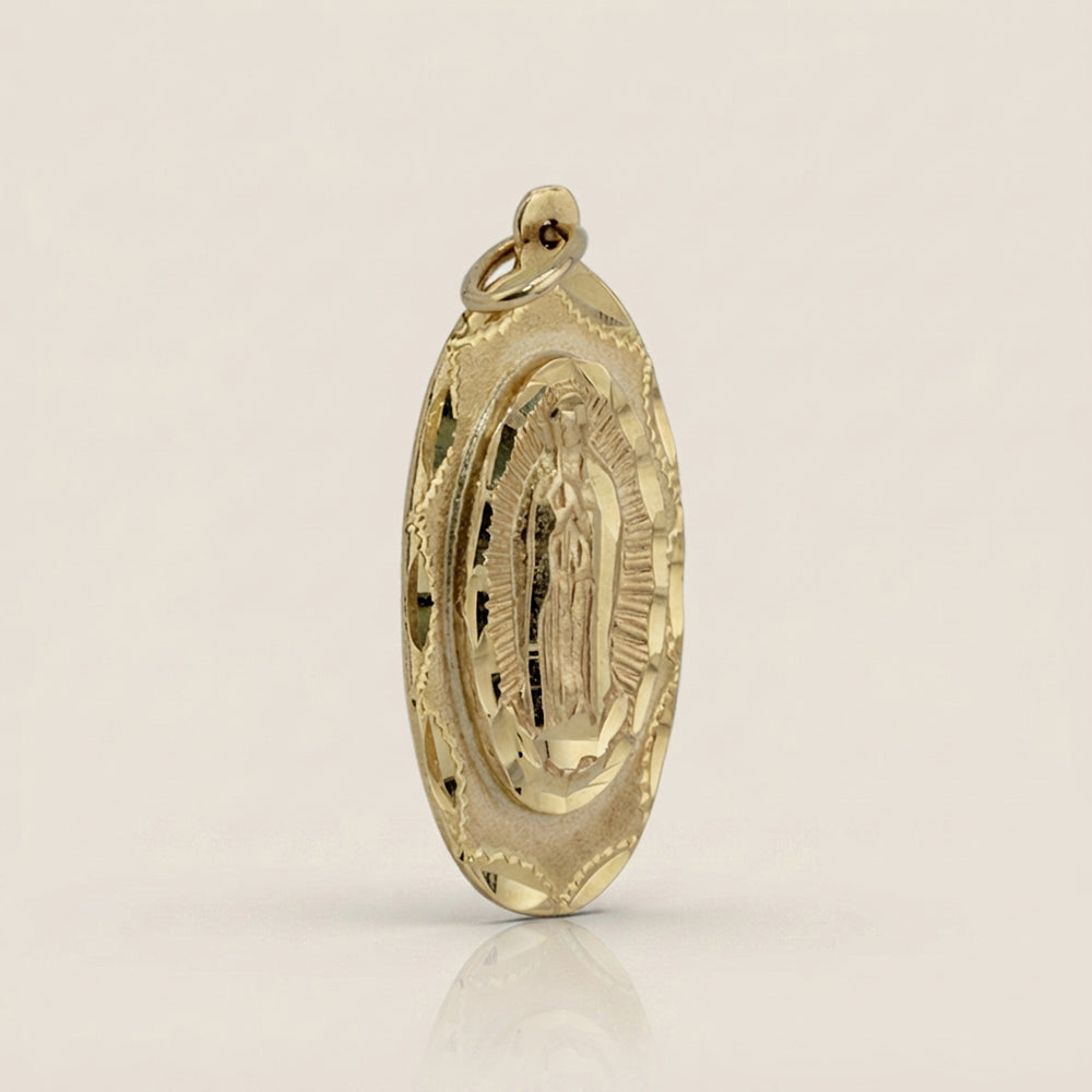 Dije Virgen de Guadalupe en Oro Amarillo de 14K