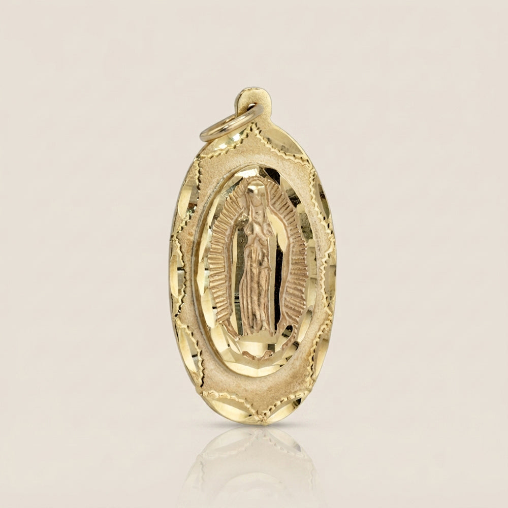 Dije Virgen de Guadalupe en Oro Amarillo de 14K