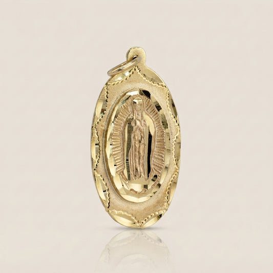 Dije Virgen de Guadalupe en Oro Amarillo de 14K