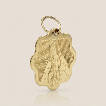 Dije Virgen de Guadalupe en Oro Amarillo de 14K