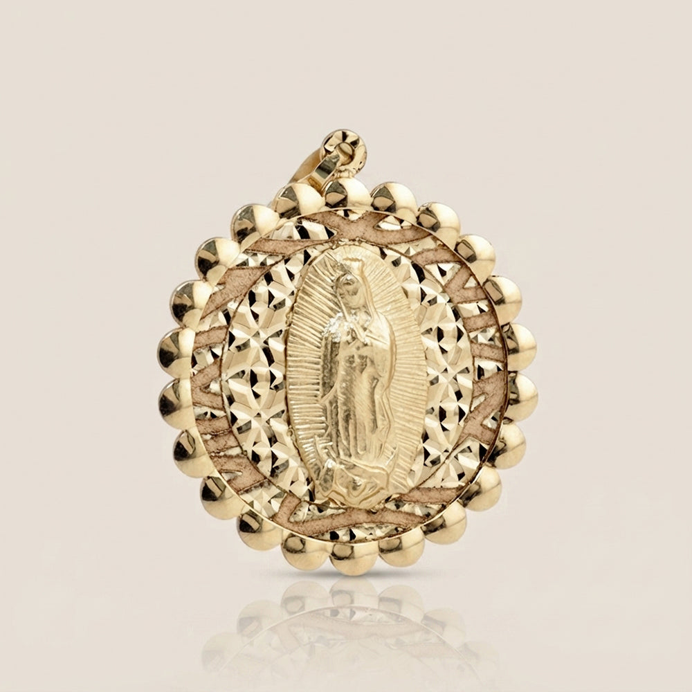 Dije Virgen de Guadalupe en Oro Amarillo de 10K