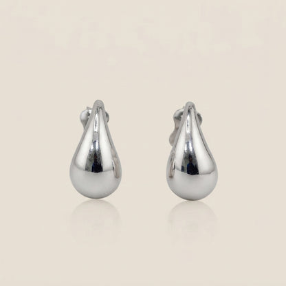 Aretes Gota en Oro Blanco de 10K