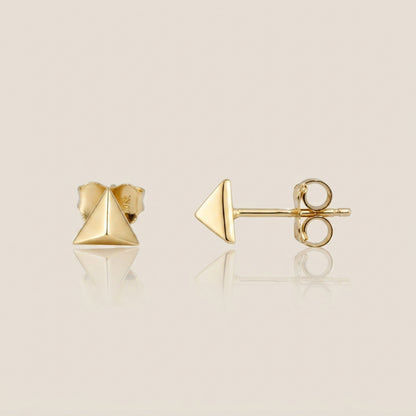 Aretes Pirámide en Oro Amarillo de 10K