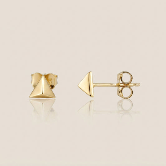 Aretes Pirámide en Oro Amarillo de 10K