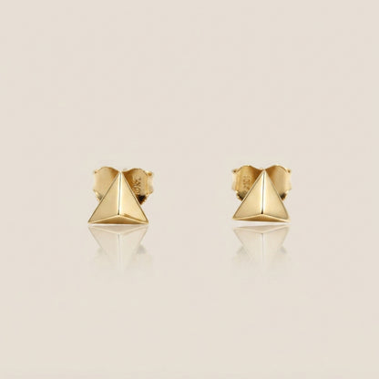 Aretes Pirámide en Oro Amarillo de 10K