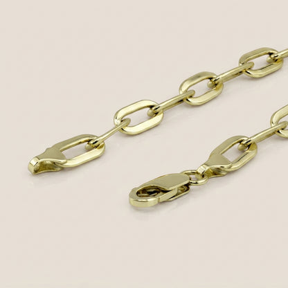 Pulsera Ovales de Oro Amarillo de 10K