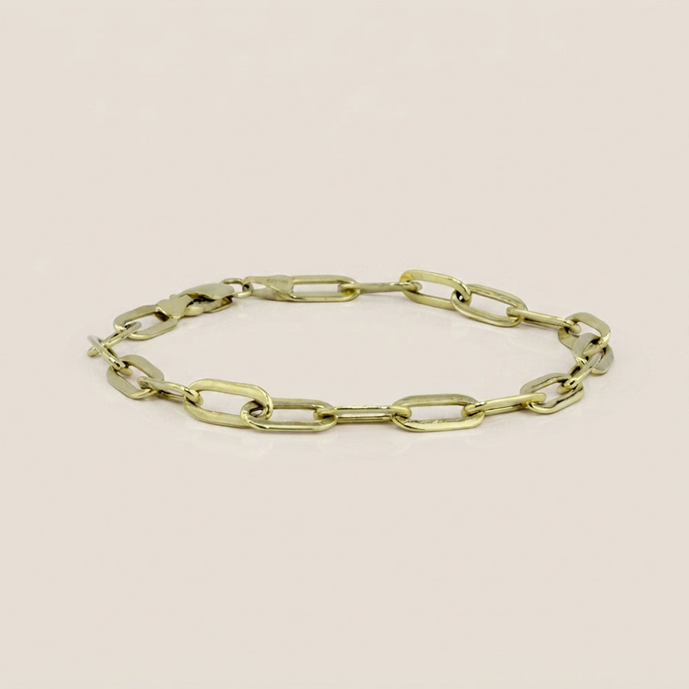 Pulsera Ovales de Oro Amarillo de 10K