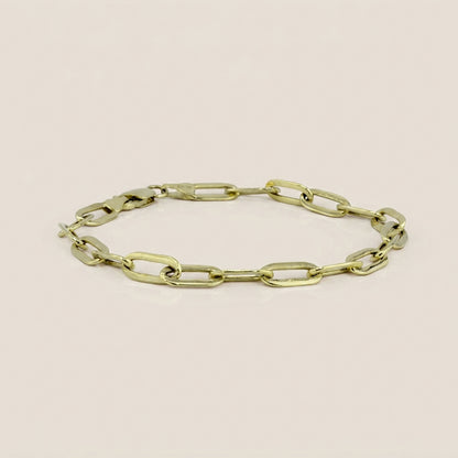 Pulsera Ovales de Oro Amarillo de 10K