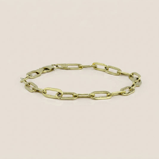Pulsera Ovales de Oro Amarillo de 10K
