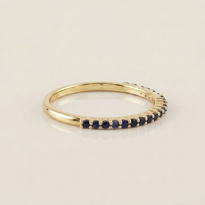 Churumbela Andrea con Zafiros en Oro Amarillo de 14K