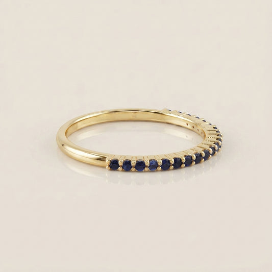 Churumbela Andrea con Zafiros en Oro Amarillo de 14K