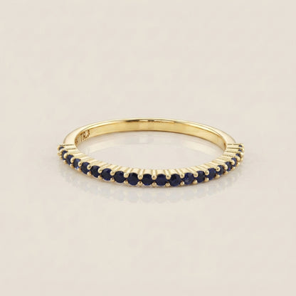Churumbela Andrea con Zafiros en Oro Amarillo de 14K