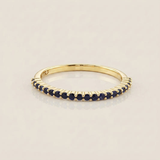 Churumbela Andrea con Zafiros en Oro Amarillo de 14K