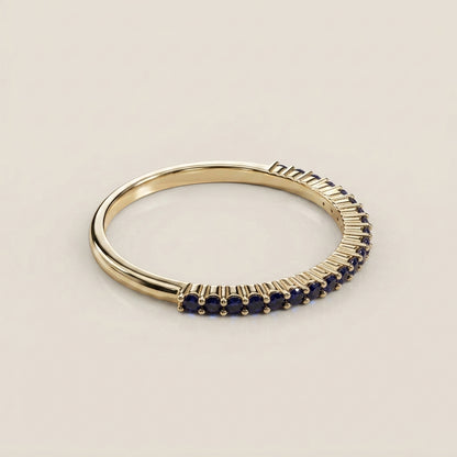 Churumbela Andrea con Zafiros en Oro Amarillo de 14K