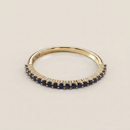 Churumbela Andrea con Zafiros en Oro Amarillo de 14K