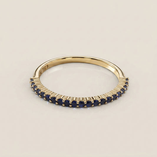 Churumbela Andrea con Zafiros en Oro Amarillo de 14K