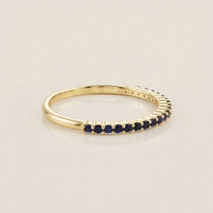 Churumbela Andrea con Zafiros en Oro Amarillo de 14K