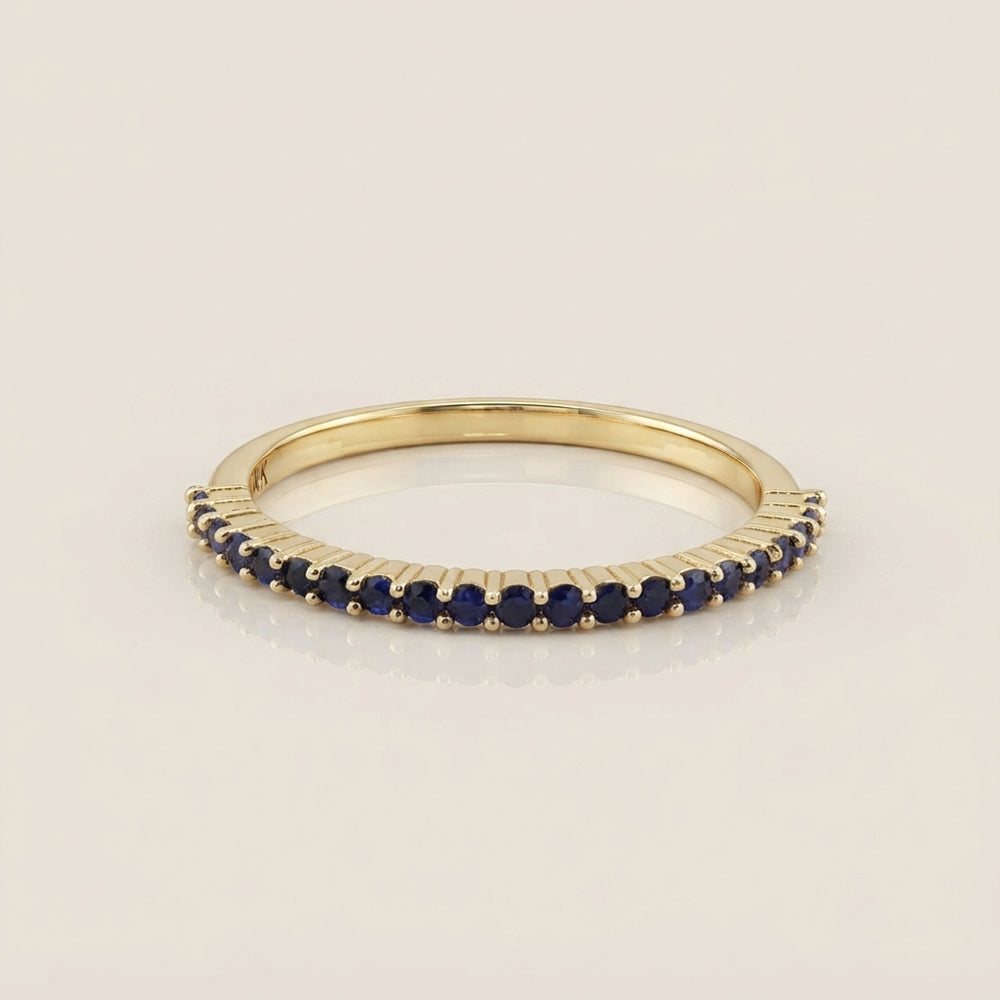 Churumbela Andrea con Zafiros en Oro Amarillo de 14K