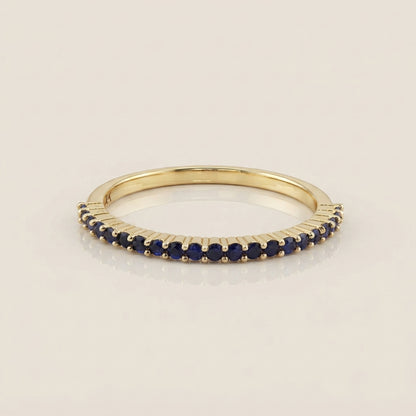 Churumbela Andrea con Zafiros en Oro Amarillo de 14K