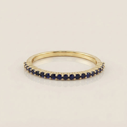 Churumbela Andrea con Zafiros en Oro Amarillo de 14K