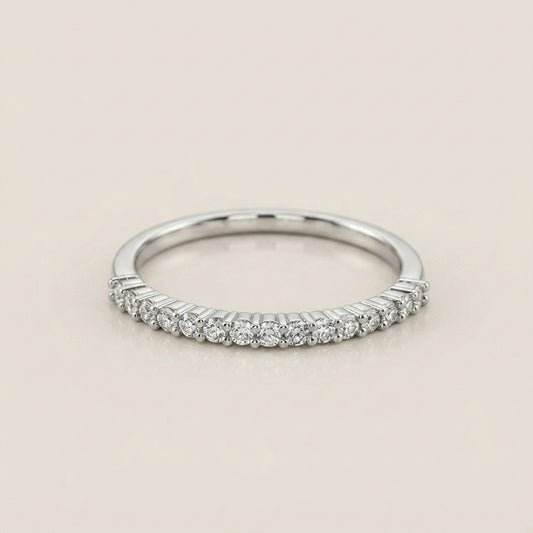 Churumbela Andrea con Diamantes en Oro Blanco de 14K