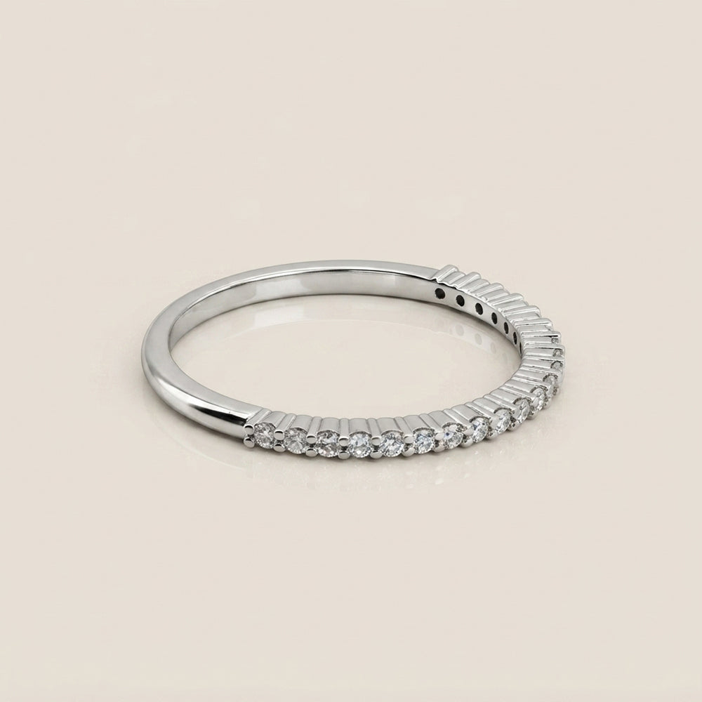 Churumbela Andrea con Diamantes en Oro Blanco de 14K