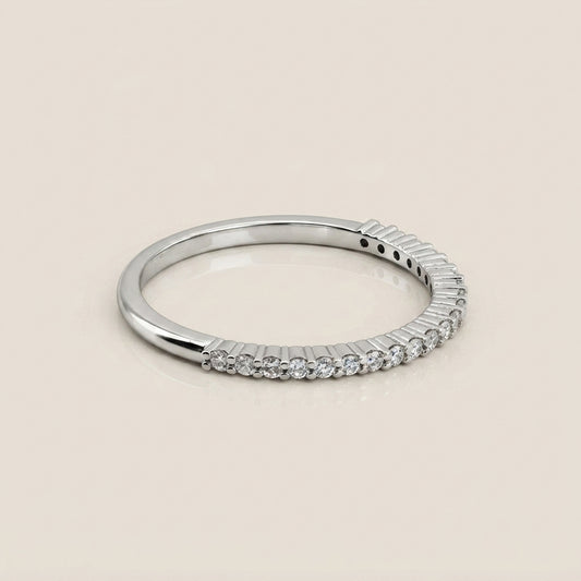 Churumbela Andrea con Diamantes en Oro Blanco de 14K