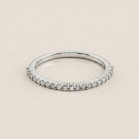 Churumbela Andrea con Diamantes en Oro Blanco de 14K