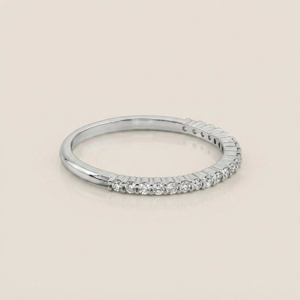 Churumbela Andrea con Diamantes en Oro Blanco de 14K