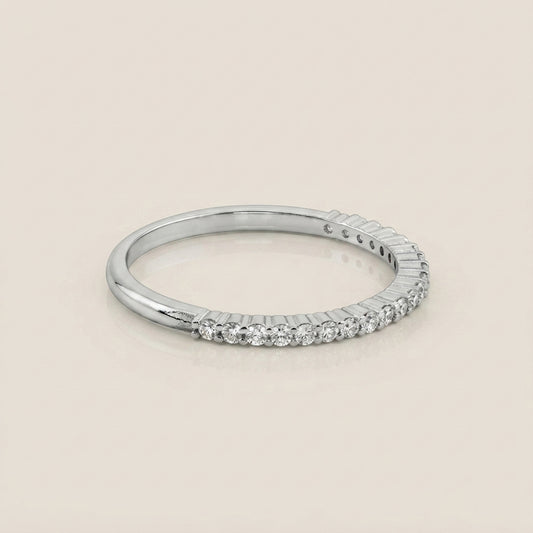 Churumbela Andrea con Diamantes en Oro Blanco de 14K