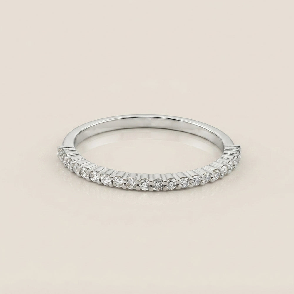 Churumbela Andrea con Diamantes en Oro Blanco de 14K
