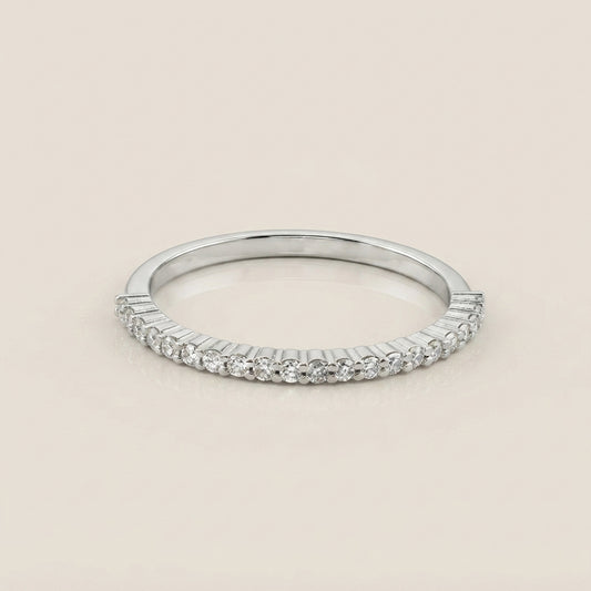 Churumbela Andrea con Diamantes en Oro Blanco de 14K