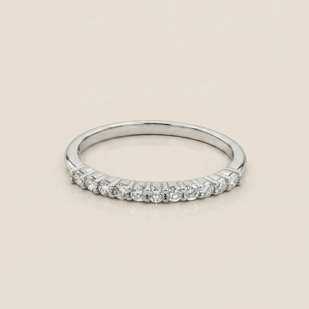 Churumbela Andrea con Diamantes en Oro Blanco de 14K
