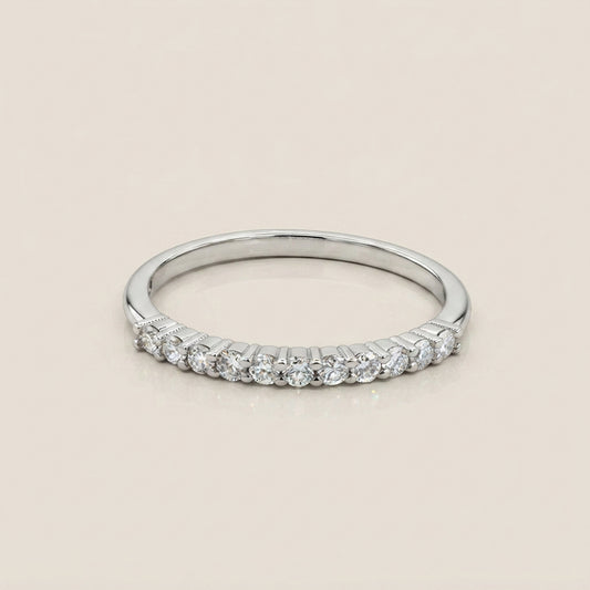 Churumbela Andrea con Diamantes en Oro Blanco de 14K