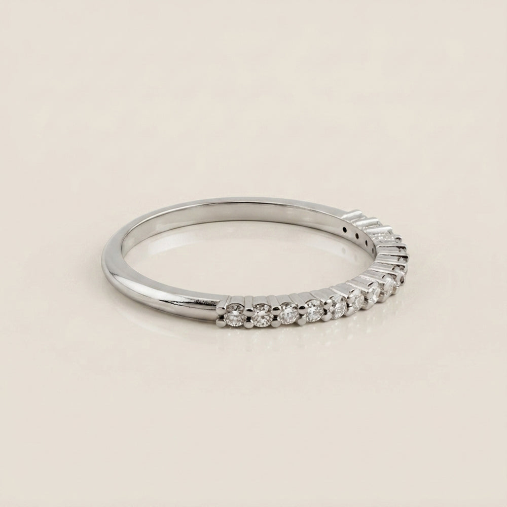 Churumbela Andrea con Diamantes en Oro Blanco de 14K