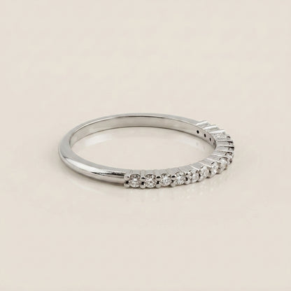 Churumbela Andrea con Diamantes en Oro Blanco de 14K